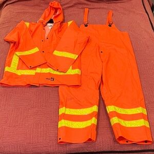Viking high viz medium Raincoat / (overall) rain pants Set